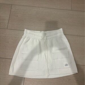 ALO Yoga White Mini Skirt